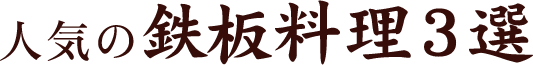 人気の鉄板料理3選